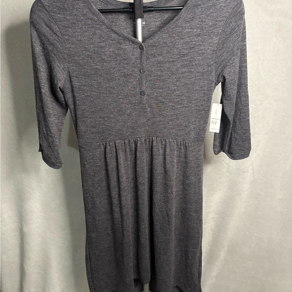 Old Navy Heather Gray Knit Babydoll Dress